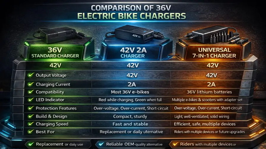 Comparison Between Different 36v Battery Charger