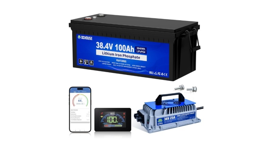 36v 38.4 v 100ah lifepo4 lithium golf cart battery