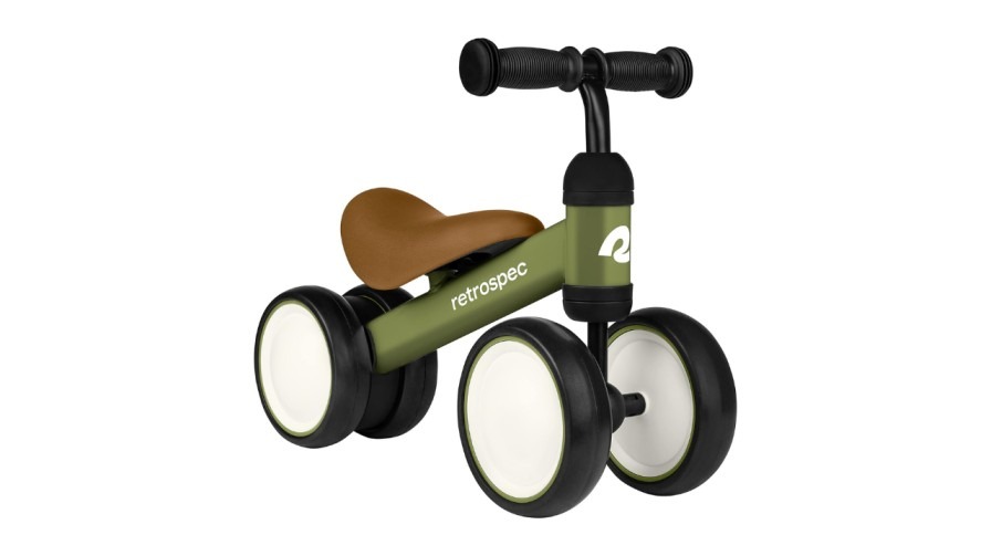 retrospec cricket baby walker balance bike with 4 wheels